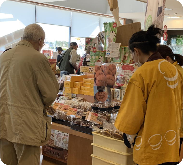 道の駅おおさとの様子